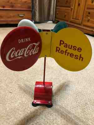Coca Cola Whirligig Spinner Sign!!  Mint Condition!!  Rare!!