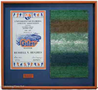 RARE Florida Gators Framed Turf University of Florida 1984 SEC Champs