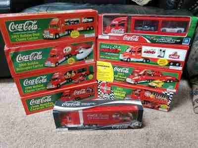 Coca Cola 1998-2006 Coke Truck Semi COMPLETE  SET Santa Holiday NIB 75th 