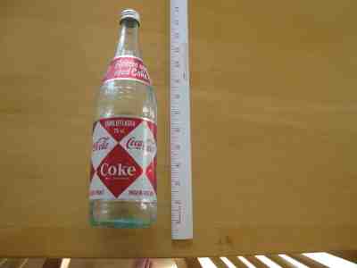 1960s Coca Cola Small DIAMOND .75 CL SWEEDISH Glass bottle fAST Ship FamIly SIZE
