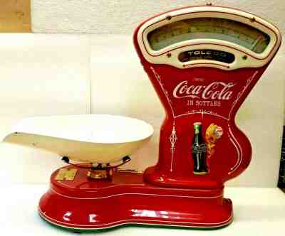 Antique Original RARE TOLEDO COCA COLA SPRITE BOY SIGN CANDY 3 LB SCALE