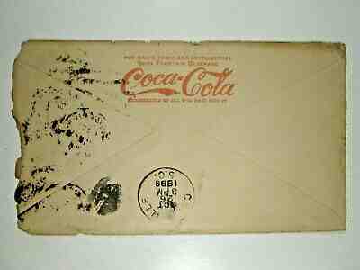 ORIG 1889 Coca-Cola Adv. Envelope - Asa Candler, Atlanta, Ga.  Cocaine ?