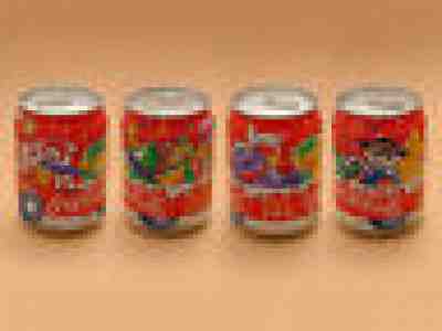 Coca Cola 2002 Hong Kong McDonald's X'mas Can Set - Four 250 mL Cans