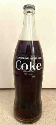 OLD 1974 New Zealand 750 ml Coca Cola Coke Bottle Similar to 770 ml 