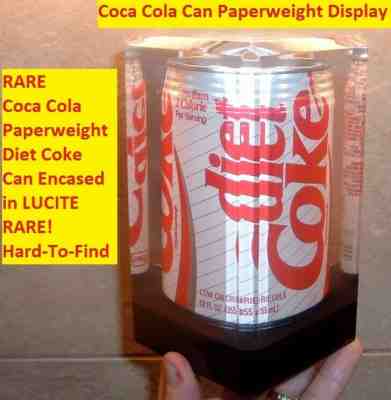 Vintage Coca Cola Soda Pop Coke Can PAPERWEIGHT Coke Advertising Display 36 yrs