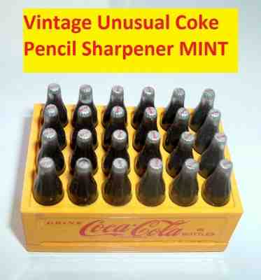 Vintage Coca Cola Soda Pop Old Coke Advertise Bottle Case Pencil Sharpener MINT