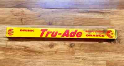 Vintage Rare TRU-ADE Metal Door Push Bar Sign 1950s