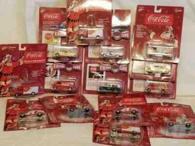 Lot Of 14 Johnny Lightning Coke Coca Cola Cars Ornaments Holiday Collector 