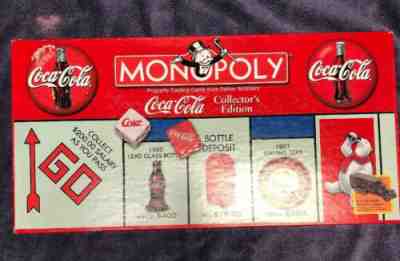 Coca Cola Coke Collectors Edition Monopoly Board Game 1999