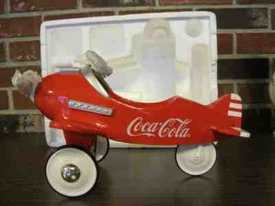 1995 COCA-COLA DIE CAST METAL PEDAL PLANE--SCALE 1:3 SIGNED BY KEN KOVACH (NIB)