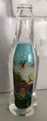 coca cola expo 2010 glass bottle paper weight
