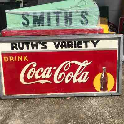 Vintage 1939 Coca-Cola PM Framed Soda Pop Advertisement   Sign 72” x 36”