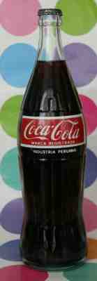 PERU COCA COLA BIG SIZE TALL BOTTLE ACL RARE 700 750 760 770 old 7xx red