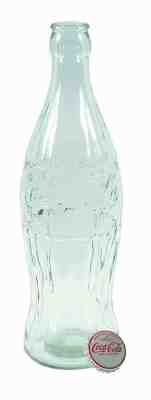 Coca-Cola Glass Contour Bottle Bank With Metal Cap