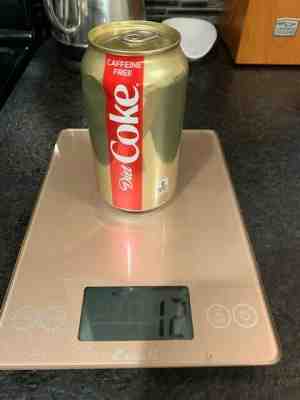 COCA COLA factory error unopened empty can with some dents Diet Caffeine Free 