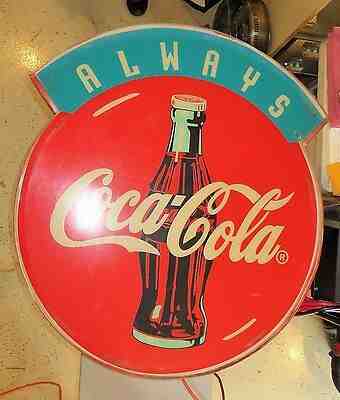 LARGE RARE COCA COLA SIGN LIGHT 40" X 36" X 9 1/2" - AROUND 72 lbs