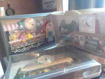 Coca-cola Diner Clock vintage never taken out of box good size and 2 New Haven 