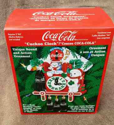 RARE NEW Christmas Coca-Cola Musical Cuckoo Clock "Always Coca-Cola" NIB