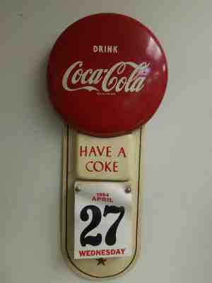 1950's Coca Cola Red Button Calendar. Have A Coke. Refill Tear off Calendar Pad
