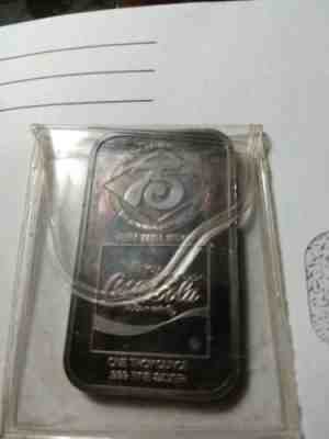 Rare Terre Haute Home Of Coca Cola Bottle Silver Ingot