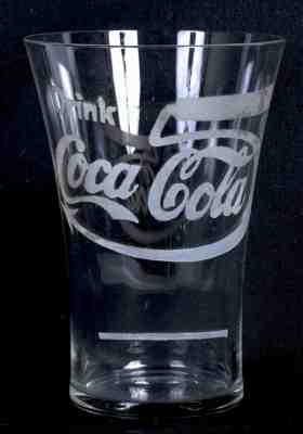 Early Coca-Cola Flair Fountain Glass Large 5c