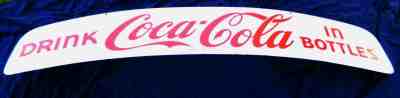 1950s Coca Cola Porcelain Sign Delivery Truck Header NEW OLD STOCK Minty Coke