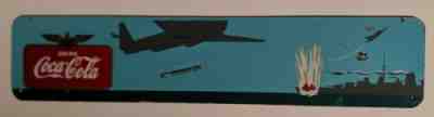 COCA COLA Kay Display WW2 Masonite Sign. Torpedo plane Coke sign