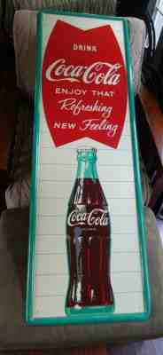 LATE 1950'S COCA COLA FISHTAIL SIGN  -  NEAR MINT