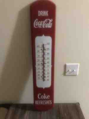 Coca-Cola Porcelain Thermometer Sign