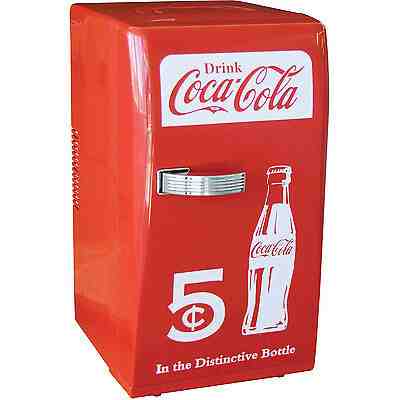 Coca-Cola Retro Mini Refrigerator, Personal Countertop Coke Dorm Compact Fridge