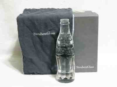 Steuben Glass Coca Cola / Coke Bottle - 125th Anniversary Limited Edition w Box