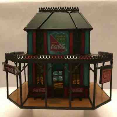 Rare Vintage The Coca-Cola Stained Glass Victorian Hotel 1997 -The Franklin Mint