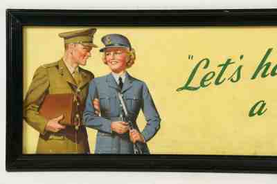 Hard to find WW2 Coca-Cola Trolley Sign or Bus Card