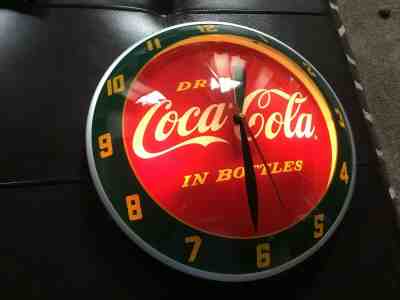Coca Cola Double Bubble Clock Coke Soda Sign Pepsi