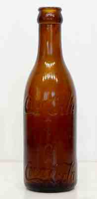 AMBER Brown Root Glass COCA COLA Antique COKE Soda Bottle / KNOXVILLE TENNESSEE
