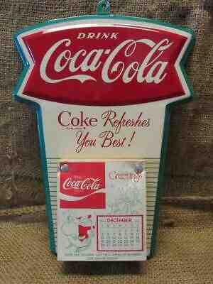 Vintage 1976 Coca-Cola Calendar Sign Complete Year RARE > Antique Coke Soda 9961