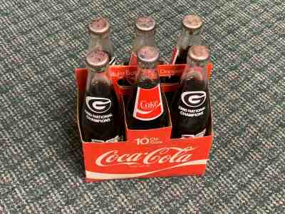 6 Pack COKE Coca-Cola Georgia Bulldogs UGA 1980 National Champions Full Bottles