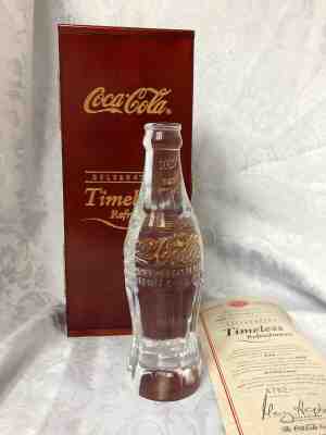 2000 Coca-Cola Celebrating Timeless Refreshment  Crystal Bottle  Limited Edition