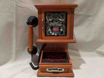 COCA-COLA "NOSTALGIC" WOODEN WALL RETRO PHONE  2003