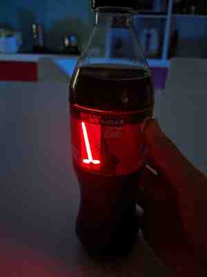 WORLD'S 1st STAR WARS LIGHT UP COCA COLA BOTTLE KYLO REN