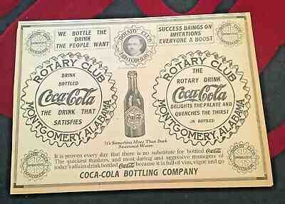 Coca-Cola 1916 Montgomery Alabama Rotary Club Full Page Newspaper Ad Rare!
