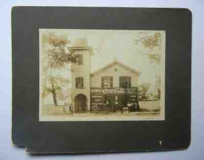 Antique Coca-Cola Coke 1900's Cabinet Card Photo Horse Carriage Allendale, SC