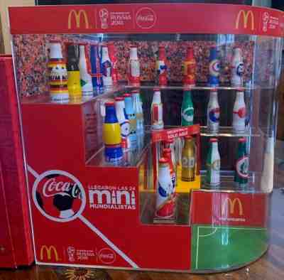 Coca Cola Aluminium Bottles Mini. DISPLAY McDonalds RUSSIA 2018 FIFA World Cup