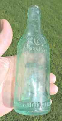 RARE STRAIGHT SIDED AQUA COCA COLA BOTTLE FROM  "  ROCKWOOD, TENNESSEE  " NICE "
