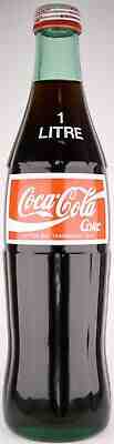 Hong Kong 1 liter 1993 Coca-Cola ACL bottle w/original cap