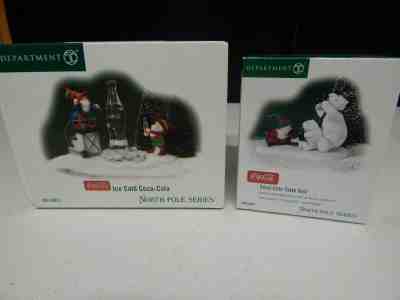 DEPARTMENT 56 dept Christmas Coca Cola Coke elf polar bear taste test NORTH POLE