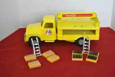 BUDDY L  COCA COLA TRUCK WITH CASES & HAND TRUCK 