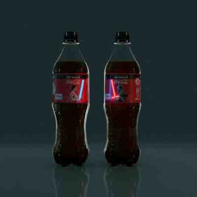 EXCLUSIVE STAR WARS LIGHT UP COCA COLA BOTTLE x2 SINGAPORE LIMITED EDITION