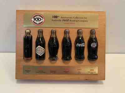 Coca-Cola Coke Contour Bottle 100th Anniversary Set Louisville Collectible Mini