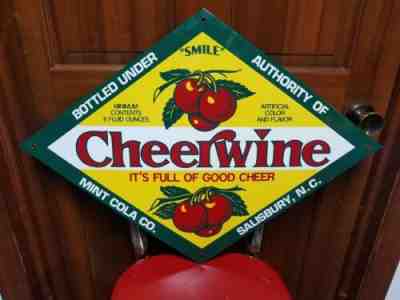 1992 Cheerwine 75th Anniversary Porcelain Sign. 29.25inx20.5in. 1 of 1000 made!